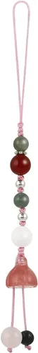 Miniatura 11 de Hemobllo Abalorio para teléfono – Jade Lotus Phone Charm Strap Agate Mobile Phone Pendant Decorativo Teléfono Celular Accesorios para Llavero Rojo