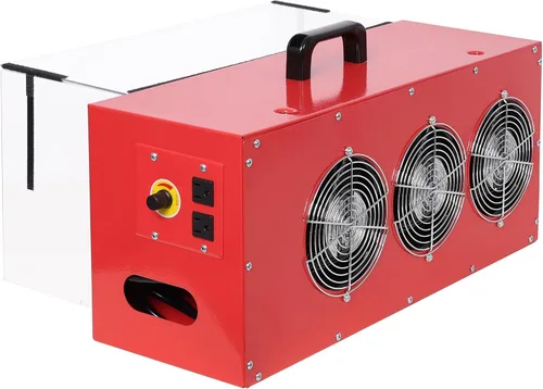 Miniatura 3 de LuckyNote Colector de polvo portátil de mesa, flujo de aire máximo de 725 CFM; cada ventilador funciona con un motor de velocidad variable de 110 V