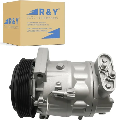 RYC Compresor de aire acondicionado automotriz y embrague de A/C FG657 (se adapta a Infiniti I35 3.5L 2002, 2003, 2004; compatible con Nissan Maxima