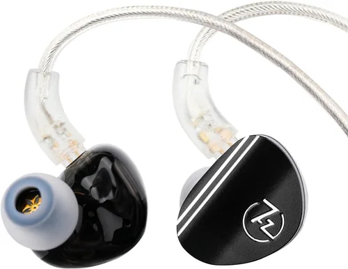 Linsoul 7HZ SONUS 1DD+1BA Dual Driver in Ear Monitor, HiFi in Ear Earphone IEM, con cable OCC plateado desmontable de alta gama, cavidad trasera de