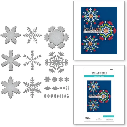 Miniatura 2 de Spellbinders Delicados copos de nieve grabados troquelados, metal