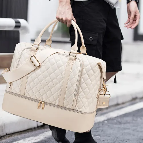 Miniatura 51 de CAMTOP - Bolsa de viaje de fin de semana para mujer, bolsa de lona con espacio para laptop de15.6 pulgadas