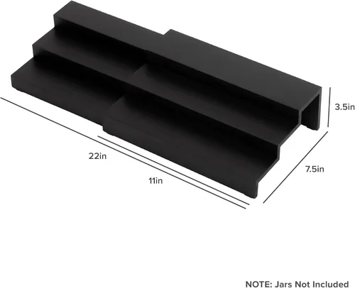 Miniatura 7 de KitchenEdge Organizador de especias expandible para gabinete, estante de 3 niveles para organización de especias (11 a 22 pulgadas), se adapta a 36