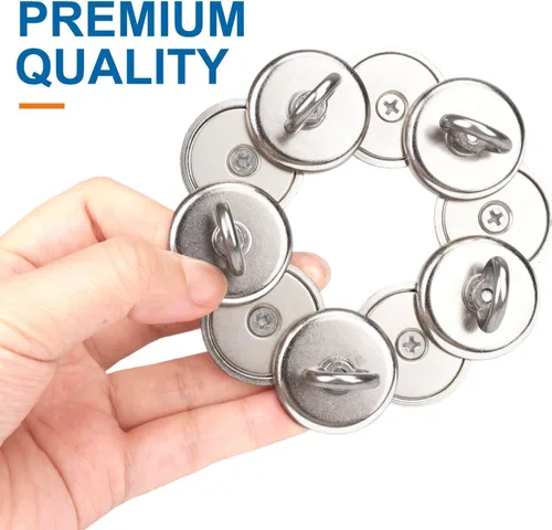 Miniatura 4 de E BAVITE Ganchos magnéticos, imanes de neodimio de tierras raras resistentes de 60 libras con orificio avellanado, perfectos para el hogar, cocina