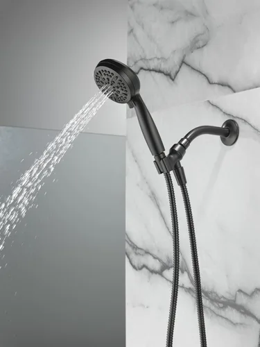 Miniatura 2 de Delta Grifo de ducha de mano de 5 ajustes, cabezal de ducha negro con manguera, cabezales de ducha y duchas de mano, cabezales de ducha de mano