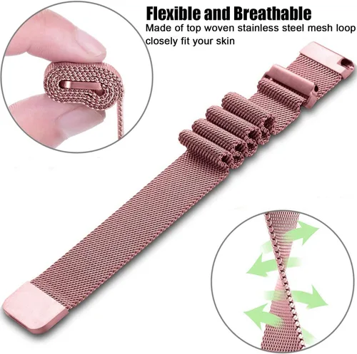 Miniatura 3 de Compatible con Samsung Galaxy Watch 3 1.772 in/Galaxy Watch 1.811 in/Gear S3 Frontier/Classic Band, correa de acero inoxidable de 0.866 pulgadas