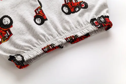 Miniatura 6 de RKOIAN Conjunto de pijama de manga corta para niños pequeños, 100% algodón, ropa de dormir para niños pequeños