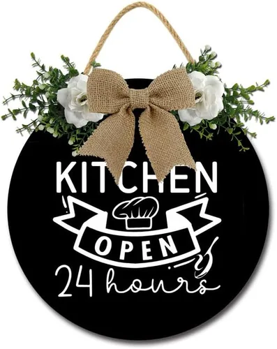 Miniatura 9 de Decoración de pared de cocina Bless This Kitchen Decoración de pared rústica de madera divertida para puerta de cocina para decoración de pared