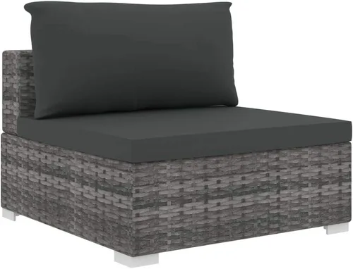 Miniatura 5 de 5 Piece Patio Lounge Set with Cushions Poly Rattan Gray, Sectional Furniture,Outdoor Patio Furniture Set, Garden Sofa Sectional Furniture Set for