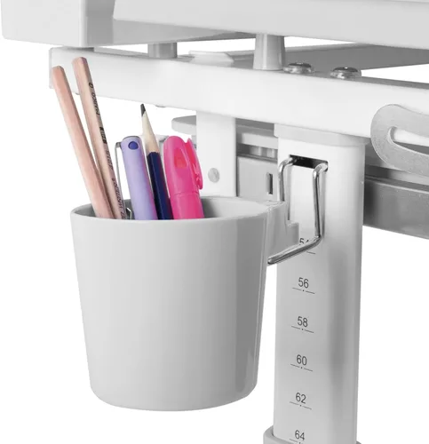 Miniatura 7 de Mount-It! Kit de accesorios para escritorio de niños de altura ajustable Incluye lámpara LED, estante para libros y portalápices, color gris