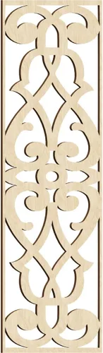 Miniatura 97 de 9 3/8"W x 24 3/8"H x 1/4"T Bellaire Decorativos Paneles de pared de madera calado, abedul