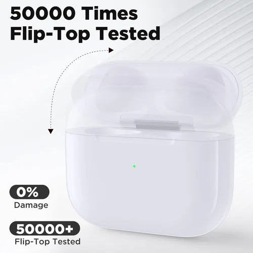 Miniatura 6 de Funda de carga inalámbrica para Airpod 3 con puerto Lightning, solo compatible con Airpod 3, botón de sincronización, batería de 600 mAh, sin