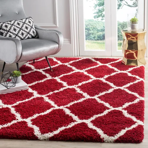 Miniatura 63 de SAFAVIEH Hudson Shag Collection - Alfombra extragrande de 11 x 15 pies, diseño de enrejado, no desprende pelusa y de fácil cuidado, 2 pulgadas