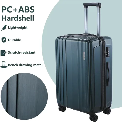Miniatura 7 de TydeCkare Equipaje expandible Hardside, Verde oscuro