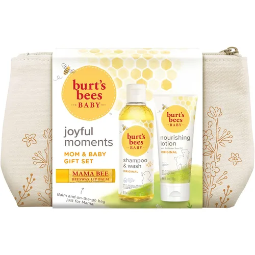 Miniatura 4 de Burt's Bees Set de regalo para bebés y mamá: momentos alegres con 3 productos suaves para el cuidado de la piel y el cabello: champú y lavado