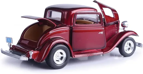 Miniatura 3 de MotorMax American Classics 1932 Ford Coupe 1/24 Escala Diecast Modelo Coche Rojo