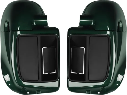 Miniatura 6 de Guantera de carenado de pierna ventilada inferior de mezclilla negra apta para Harley refrigerada por aire Touring Road King Street Glide Road Glide