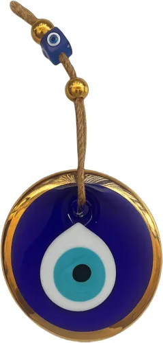 Miniatura 2 de Colgante de pared de cristal azul contra el mal de ojo, amuleto turco hecho a mano para protección del hogar, varios tamaños, decoración de pared