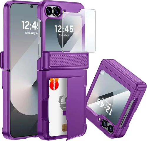 Miniatura 16 de CENMASO - Funda para Galaxy Z Flip 6/Z Flip 7 FE con protección de bisagra y protector de pantalla integrado, funda ultrafina de cuerpo completo a