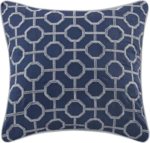 Miniatura 11 de Madison Park - Juego de colchas de lujo con diseño de rayas jacquard - para todas las estaciones, colcha de cama ligera, fundas, almohada Azul