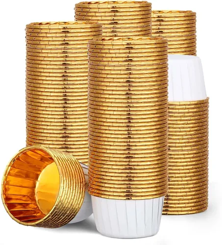 Miniatura 11 de EUSOAR Vasos para hornear, 50 forros para cupcakes de 3.5 onzas, forros para magdalenas de Navidad, envoltorios de cupcakes, papel para magdalenas