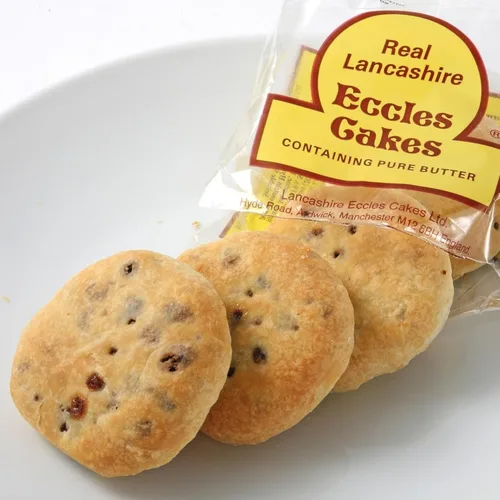 Miniatura 2 de Real Lancashire Eccles Cake - Bocadillos británicos hechos con mantequilla pura y grosellas secas, pastel afrutado tradicional y delicioso