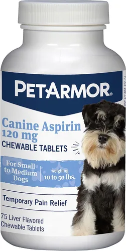 PetArmor Aspirina para perros pequeños, antiinflamatorio de acción rápida y alivio del dolor para perros, soporte articular de calidad veterinaria y