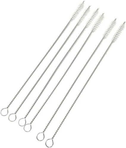 Miniatura 3 de Honbay Cepillos limpiadores de pajillas, mango de acero inoxidable con cerdas de nailon, limpiador de tubos delgados de nailon, paquete de 20