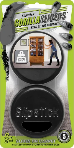 Miniatura 11 de Slipstick GorillaSliders - Deslizadores de muebles de alta calidad para todas las superficies del suelo (kit de mudanza de 16 piezas) reutilizables