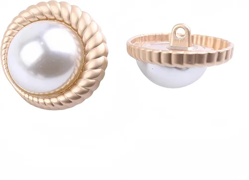 Miniatura 21 de 5 piezas de botones de oro con perlas de metal para mujer, botones para abrigo de suéter, decoración para ropa, accesorios de costura y manualidades