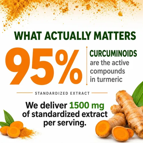 Miniatura 4 de Suplemento de curcumina de cúrcuma 19 veces más fuerte -1500 mg de cápsulas de extracto de curcuminoides al 95% - La forma más activa de curcumina