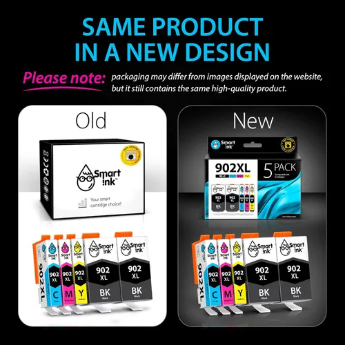 Miniatura 9 de Smart Ink Cartucho de tinta de repuesto compatible para HP 902XL 902XL (2 Black XL & C/M/Y XL 5 Combo Pack) para usar con impresoras Officejet Pro