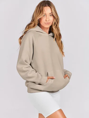 Miniatura 64 de ANRABESS - Sudaderas con capucha para mujer, sobre talla, de vellón de manga larga, modelo de 2024, para otoño