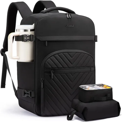 Miniatura 19 de LOVEVOOK Mochila de viaje de 40 L para mujeres y hombres, mochila grande de mano para aviones, bolsa de viaje para artículos personales de la TSA