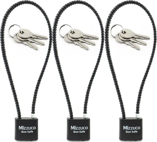Cerraduras de cable para pistola con llaves, operación simple, compatibles con pistolas, pistolas, rifles y escopetas, hogar y almacenamiento para