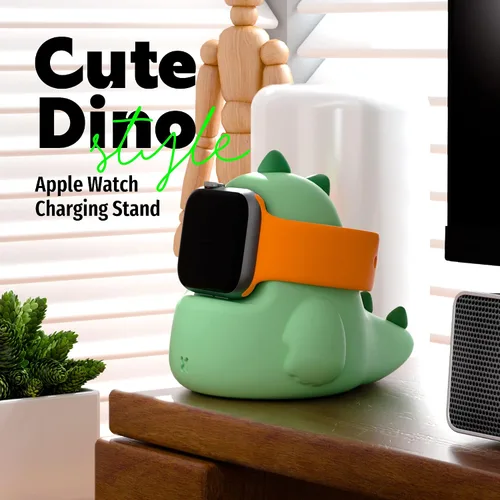 Miniatura 2 de ELETIUO Soporte de Carga Compatible con Apple Watch Series Ultra2/Ultra/10/9/8/SE2/7/6/SE/5/4/3/2/1 (49/46/45/44/42/41/40/38 mm), Base de Carga Verde