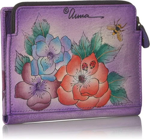 Miniatura 2 de Anna By Anuschka Cartera de mano de cuero genuino pintada a mano para mujer