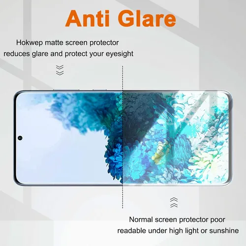 Miniatura 3 de Paquete de 2 protectores de pantalla de privacidad para Galaxy S20 Plus, película adhesiva completa mate de TPU suave y flexible