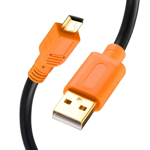 Tan QY Cable mini USB de 10 pies, USB 2.0 tipo A a Mini B, cable macho para GoPro Hero 3+, Hero HD, teléfonos celulares, reproductores de MP3,