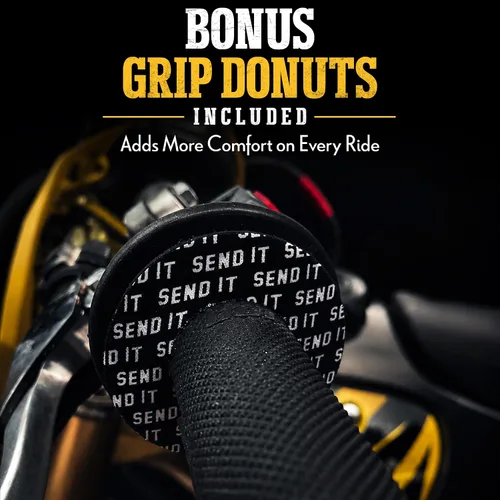 Miniatura 5 de SEND IT Almohadilla de manillar con DONUTS GRATIS Handlebar para bicicleta de cross ATV Crossbar (Negro, Pit Bike)