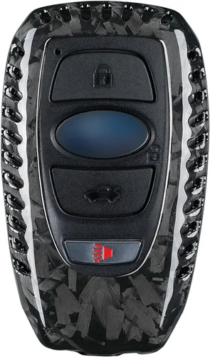 Miniatura 11 de T-carbon Funda de fibra de vidrio real compatible con llavero BRZ, XV Outback, Ascent, Crosstrek, WRX, Legacy, Forester Key Fob, azul
