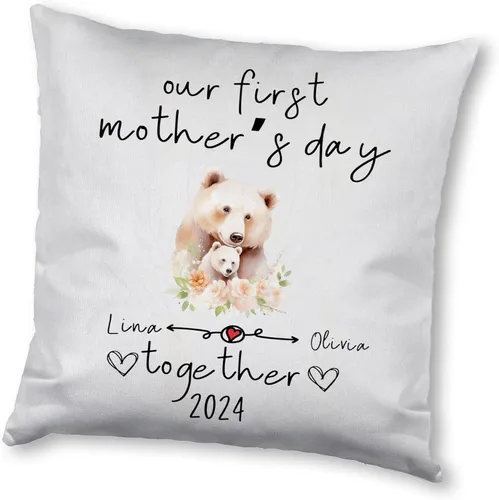 Miniatura 11 de Mother's Day Bear, Personalised Pillow Case Decor for Home, Present for Mom, Grandmother, for Her