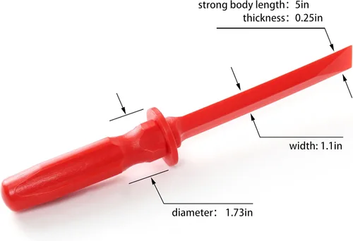Miniatura 2 de Cincel de plástico resistente para quitar adhesivo de rueda, mango ergonómico antideslizante (HT-513)