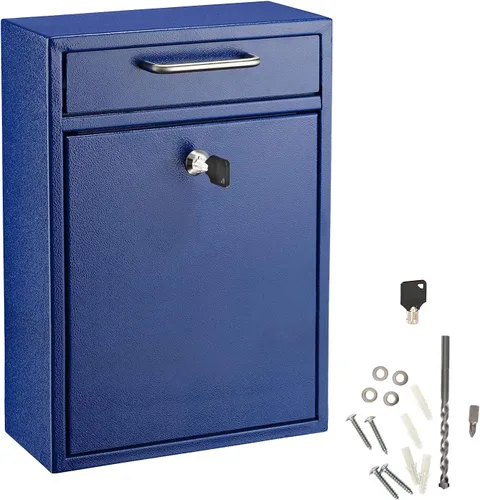 Miniatura 15 de AdirOffice contenedor con traba - Buzón de correo montado en pared., Blanco, 631-04-WHI
