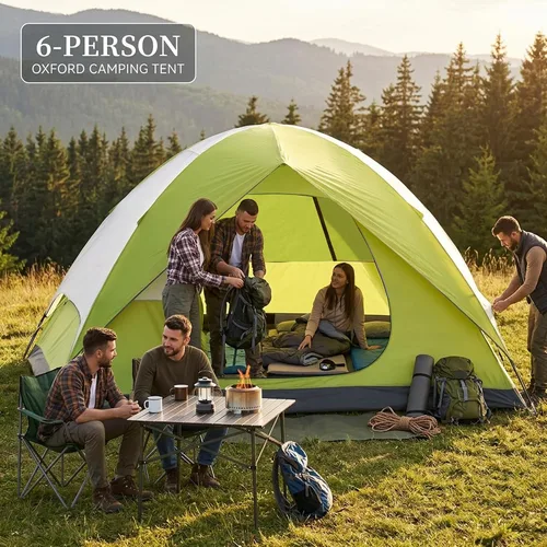 Miniatura 3 de Camping Tents Outdoor Tents, 4/6 Person Family Camping Tent,Heavy Duty,Waterproof Windproof, Oxford Fabric Ground Cloth Fishing, Hiking, Summer