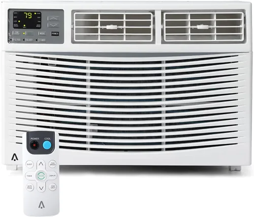 Litake Aire acondicionado inteligente de ventana de 8,000 BTU, enfría hasta 350 pies cuadrados con control remoto y WiFi, ahorro de energía,