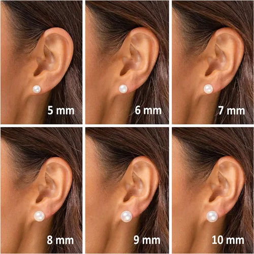 Miniatura 3 de PAVOI Sterling Silver, 14K Gold Plated, AAA+ Quality Handpicked Freshwater Cultured Stud Pearl Earrings