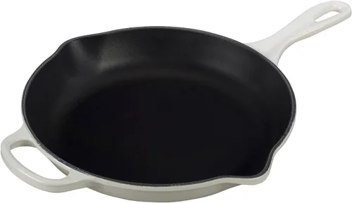 Miniatura 6 de Le Creuset Sartén de hierro fundido esmaltado con mango de hierro fundido, 10.25 pulgadas (1-3/4 qt.), Blanco