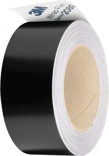 Miniatura 11 de Kit de envoltura de vinilo 3M 2080 de 2 pulgadas x 25 pies, color negro brillante, para eliminación de cromo negro, moldura de ventana, moldura