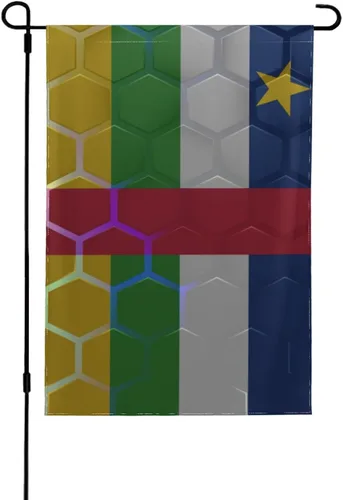 Flag Of The Central African Republic Garden Flag 28"x40" Inch Double Sided Garden Flags Home Lawn Outdoor Decor Flags Party Banner Welcome Flag